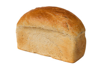 white bread loaf isolated. Loaf of bread isolated on white background