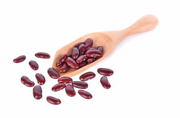 red kidney bean isolated on white background