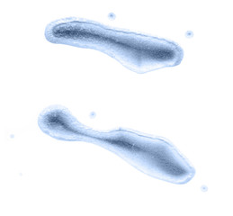 Abstract hand drawn watercolor background with crystals. Volumetric shiny elements. Blue, Navy Peony color. For design, web, card, text, decoration, surfaces.