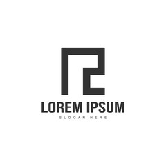 Initial letter logo template. Minimalist letter logo