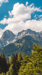 Fototapeta na wymiar Smartphone HD wallpaper of beautiful alpine view near Saalfelden - Salzburg - Austria