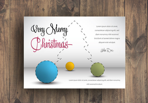 Illustrated Christmas Card Layout