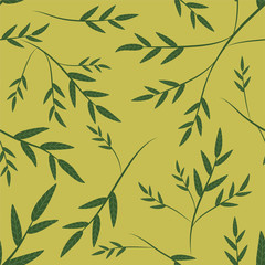 Fototapeta premium Seamless Tropical Floral Texture Background