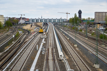 Naklejka premium Baustelle rund um den Bahnhof Ostkreuz