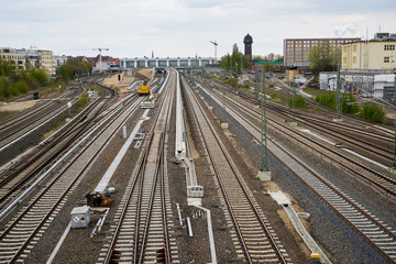Naklejka premium Baustelle rund um den Bahnhof Ostkreuz