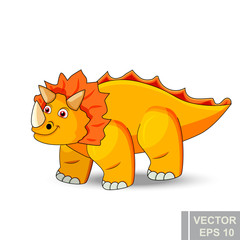Dinosaur. cartoon style. Prehistoric. Bright. Children's. For your design.