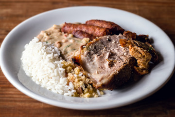 Minas Gerais food, typical dish and Brazilian delicacies. Cuisine of Minas Gerais.