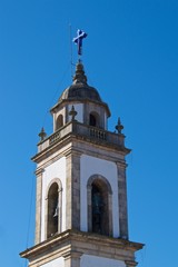 Fototapeta na wymiar Catholic church tower in Favaios, Portugal