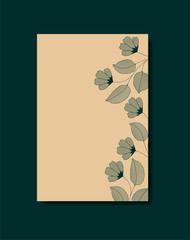 card with elegant floral decoration