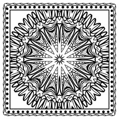 Floral Geometric Pattern. Vector illustration. design for wallpaper, flyer, book, brochure.