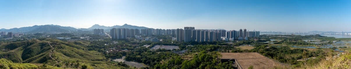 Fish ponds and farmland in Hong Kong