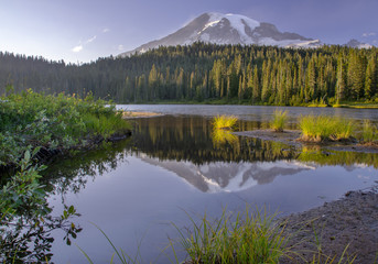 Reflection Lakes in Mount Rainier National Park