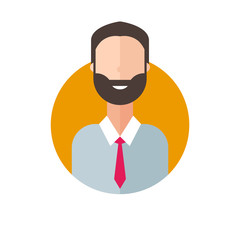 Colorful vector avatar of office manager