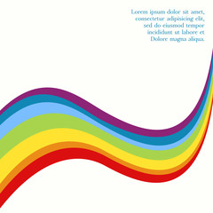 Rainbow colorful harmony card.