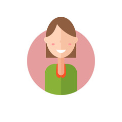 vector avatar of pretty girl