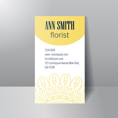 Template business card for florist