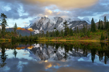 Mount Shuksan and Picture Lake in Baker Wilderness