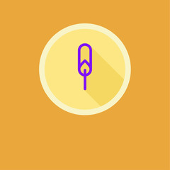 Creative vector eco logo with a long shadow