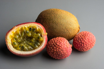 fresh kiwi lychees fruit