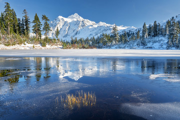 Mount Shuksan and Picture Lake in Baker Wilderness
