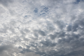 Himmel stark bewoelkt