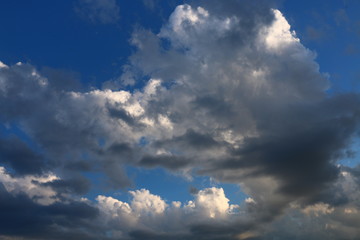 blue sky with white clouds