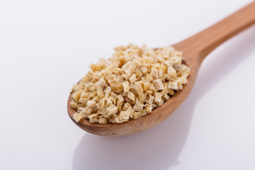 fragrant dried parsnip on a white acrylic background