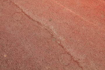 Water stains on the plastic runway