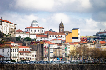 Fototapeta na wymiar Porto Cityscape on a Cloudy Day