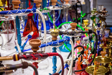 colorful hookah tubes