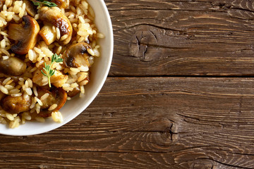 Risotto with mushrooms