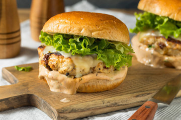 Spicy Homemade Chipotle Chicken Burger