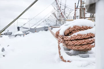 Foto op Canvas Winter holidays on a beautiful sailing ship   © magdal3na