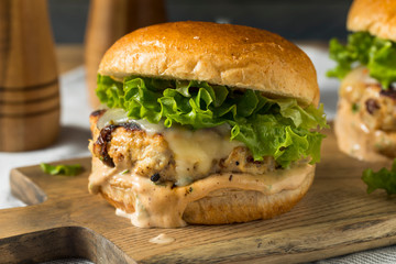 Spicy Homemade Chipotle Chicken Burger