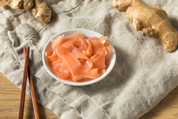 Raw PInk Pickled Sliced Ginger