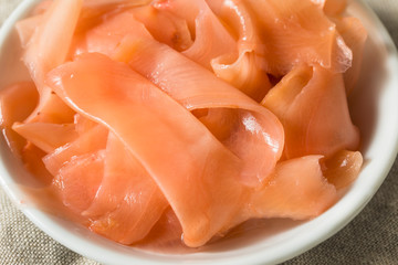 Raw PInk Pickled Sliced Ginger