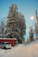 Northern countryside view before sunset