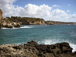 Scenic landscape during Spring with lost and lonely beaches 