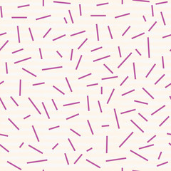 Vector geometric scattered lines seamless pattern design. Perfect for fabric, wallpaper, stationery and scrapbooking projects and other crafts and digital work