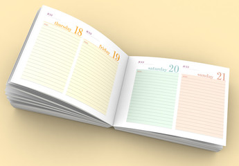 Horizontal 2019 Notebook and Planner Layout