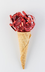 Scarlet Serpentine in Ice Cream Cone Top View