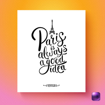 Paris is always a good idea postcard template