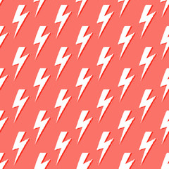 Fototapeta premium Doodle grunge lightning bolts seamless pattern background.