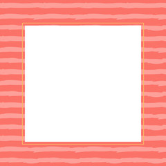Stripe seamless pattern backround with empty, blank space for text. Living coral trendy color of 2019 background.
