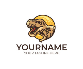 Tyrannosaurus Rex, logo design. Dinosaur, animals, wildlife and nature, vector design and illustration