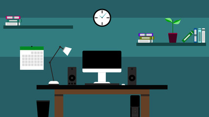 illustration of desk