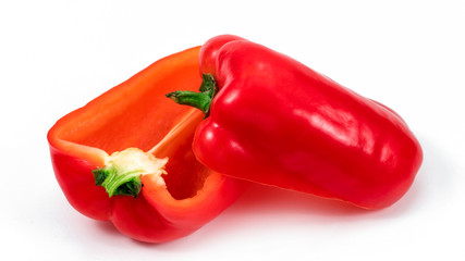 Red pepper isolated on white background