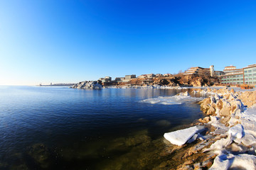 Fototapeta na wymiar sea ice natural scenery