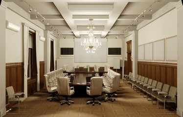 conference room, meeting room, interior visualization, 3D illustration