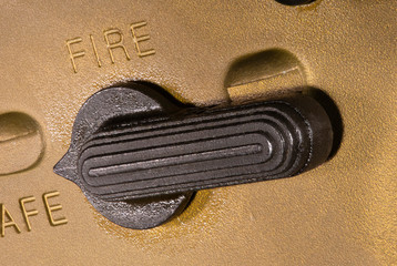 Safety lever on an AR-15